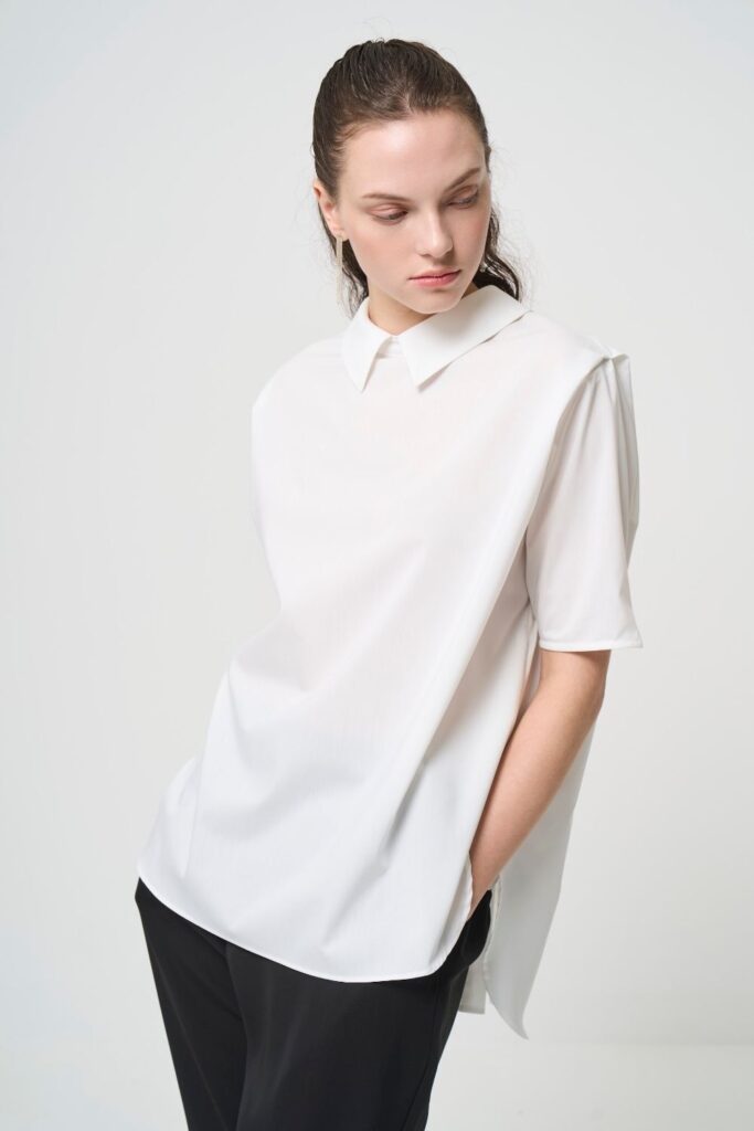 2way Collar Blouse - WHITE - seven dot (01)