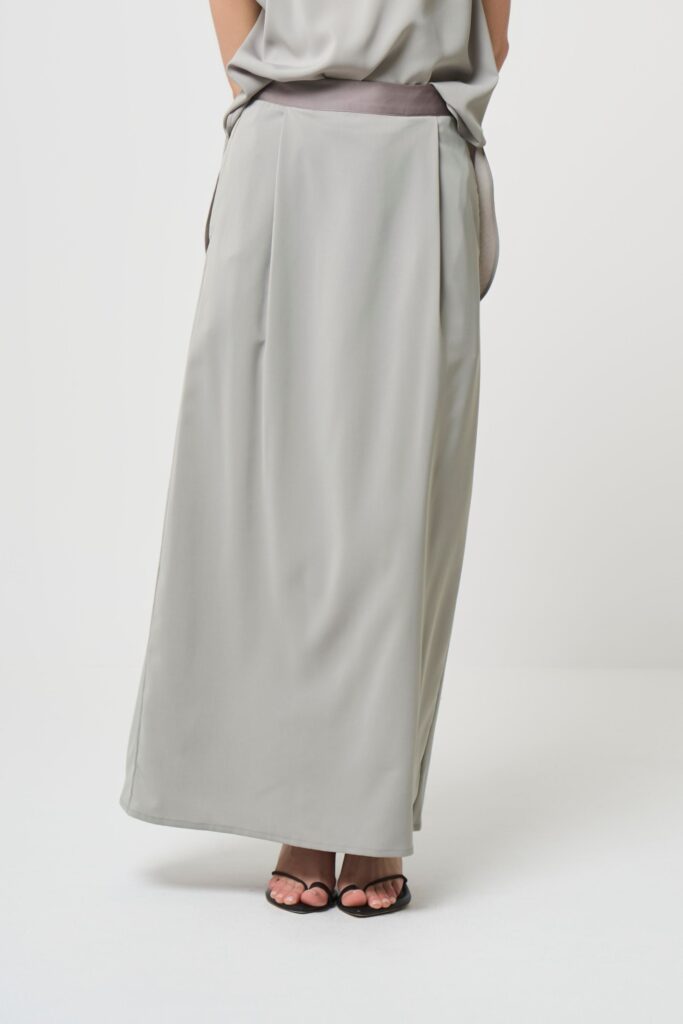 2way Long Straight Skirt - PISTACHIO GREEN - seven dot (01)