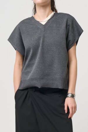 2way Spring Knit Poncho - GRAY - seven dot (01)