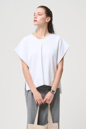 2way Spring Knit Poncho - WHITE - seven dot (01)