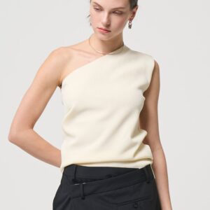 再入荷 Minimal Shoulder Cutsew - OFF WHITE - seven dot (01)