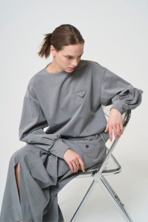 Mannish Pocket Tops - GRAY - seven dot (01)