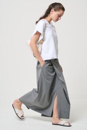 Odd Long Skirt - GRAY - seven dot (01)