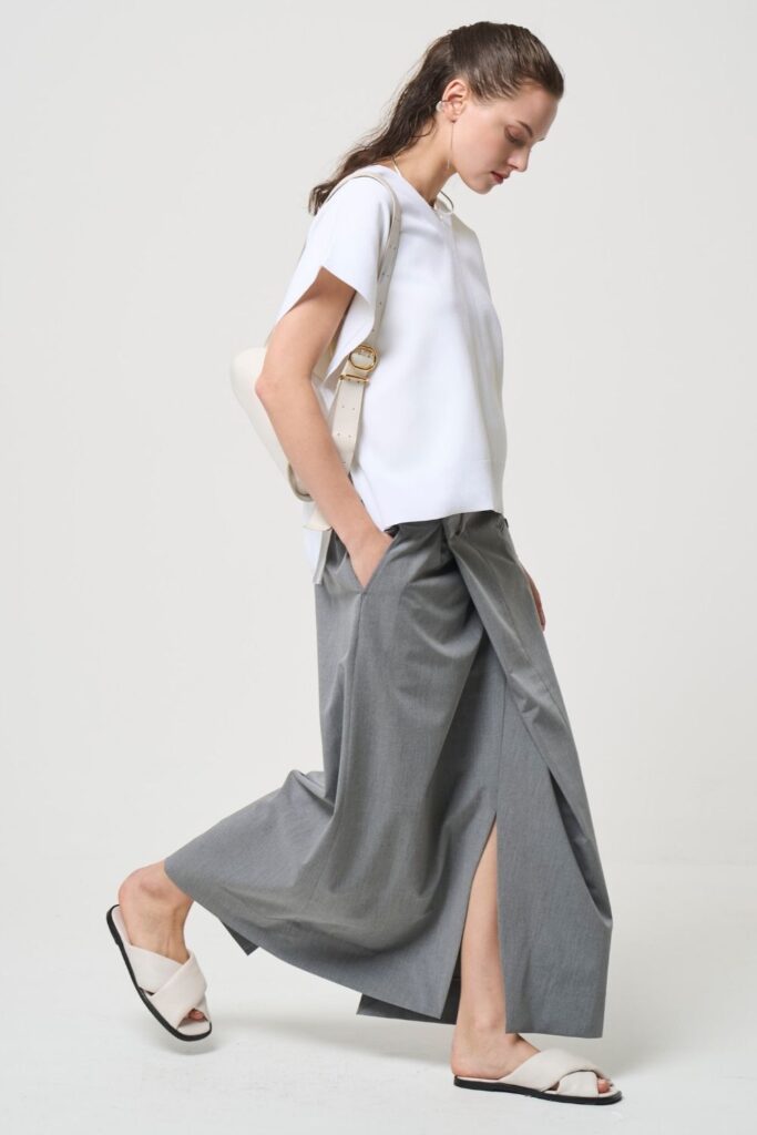 Odd Long Skirt - GRAY - seven dot (01)