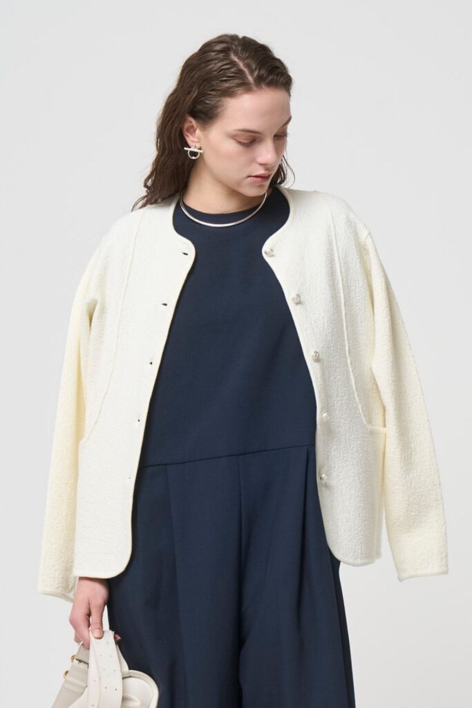 Relax Silk Jacket - WHITE - seven dot (01)