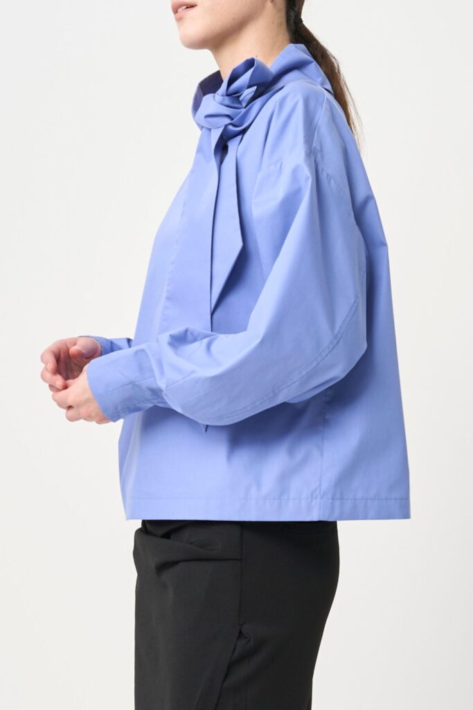 Ribbon Blouse - BLUE - seven dot (01)